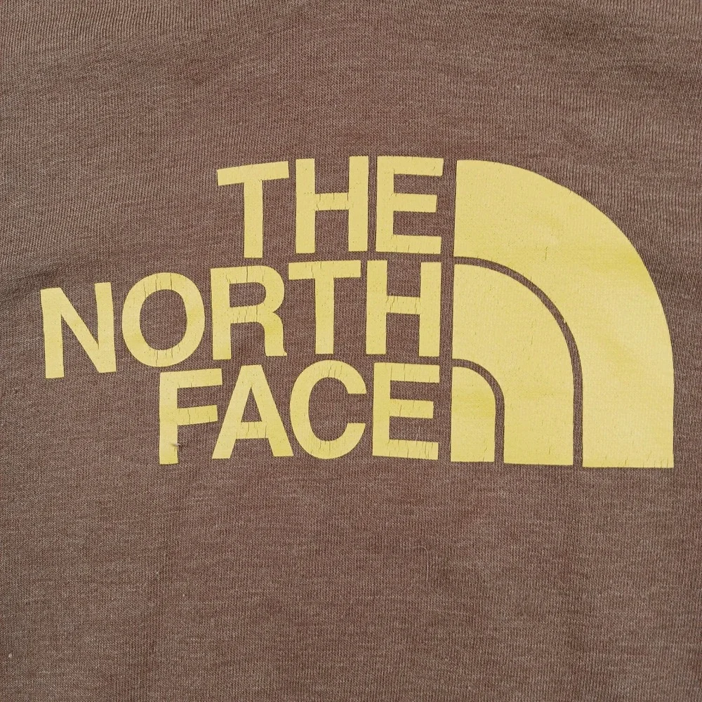 The North Face Hoodie Pullover Mens M Brown Logo Graphic Fleece